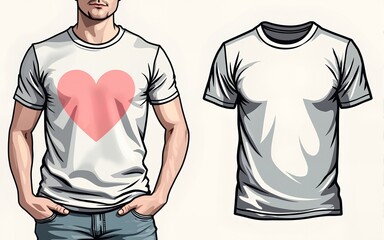 T-shirt template. High quality