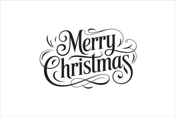 Elegant Merry Christmas Typography Design