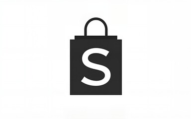 logo fashion shop vector black design white background. High quality