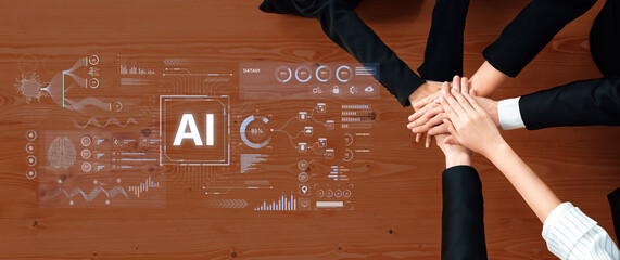 A futuristic AI dashboard for business intelligence. This platform showcases advanced data analytics, processing complex information into visual charts and graphs for strategic insights. Fermion