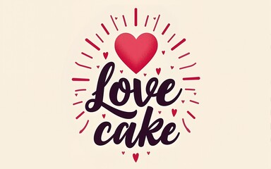 love cake modern typography t-shirt or apparel design inspirational quote for poster, vector print. High quality