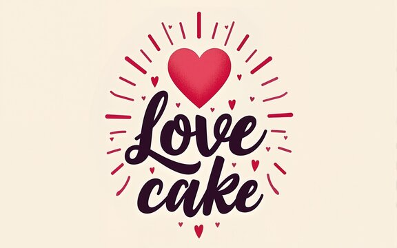 love cake modern typography t-shirt or apparel design inspirational quote for poster, vector print. High quality