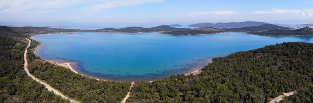 A view from the bays of Ayvalik and Cunda Island, Turkey's tourist attractions