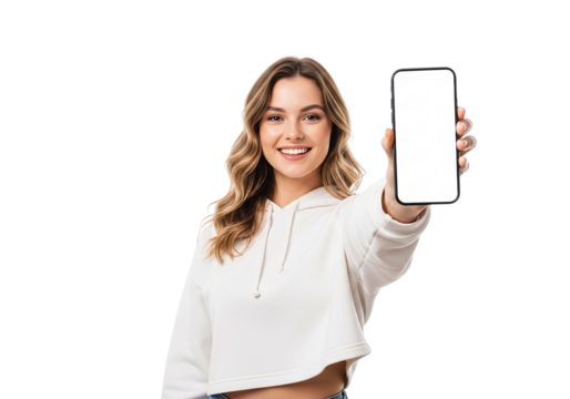 woman holding a mobile phone