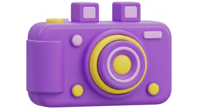 Camera isolated on transparent background