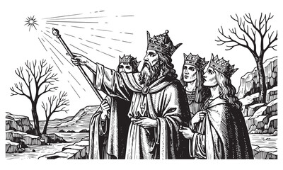 Kings observe star pointing with staff crowns