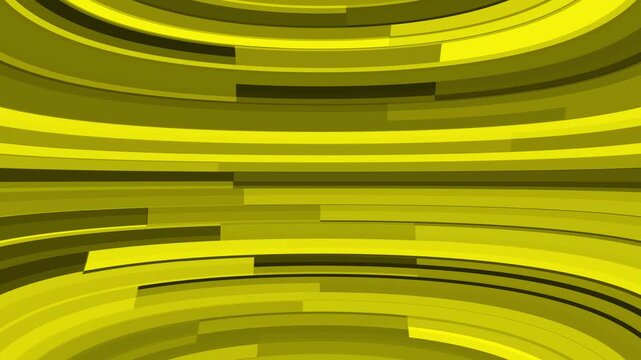 Abstract curved yellow and gold stripes forming a dynamic background pattern image photo