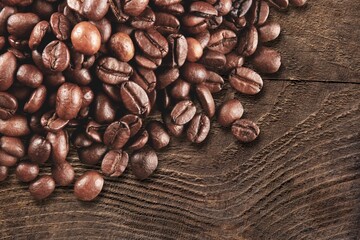 collection of aroma roasted coffee bean on desk