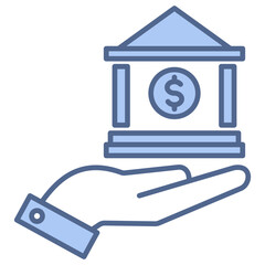 Banking Services Blue Icon