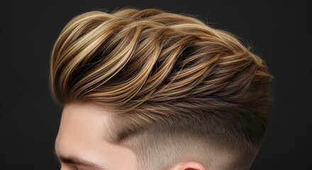 Voluminous Men's Hair: Warm Highlights and Subtle Shadows Detail