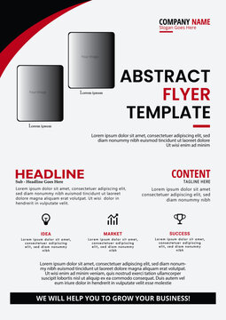 Abstract Flyer Template Design For Your  Business Marketing A4 Size 