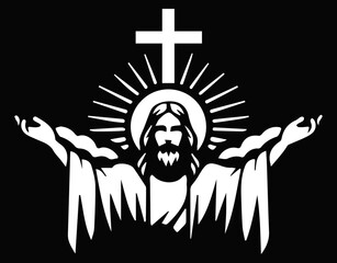 Celebrate Jesus Merry Christmas Faithful Holiday - printable editable vector art file.