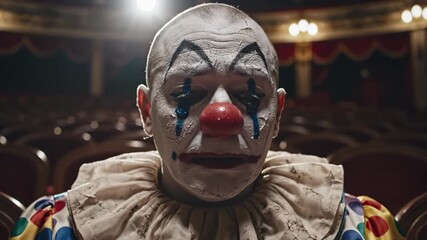 Sad Clown Performance Emotion Theater