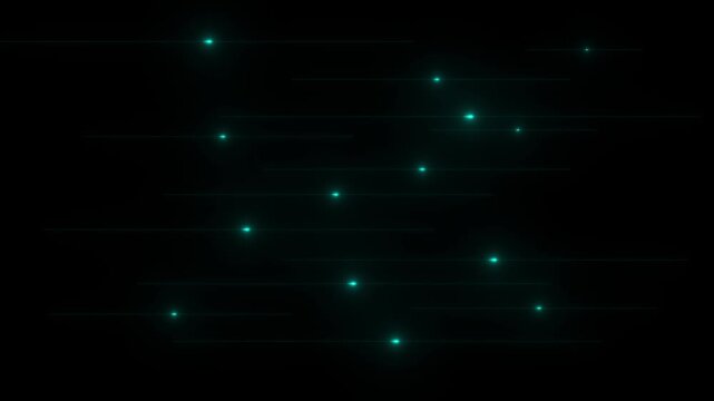 Teal Light Streaks and Flares on Black Background Keywords: teal, light, streaks, flares, glowing, motion, speed, abstract, dark, black, background, energy, technology, futuristic, science, data