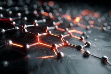 Fototapeta premium graphene nano transistor circuitry