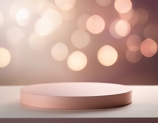 soft bokeh product backdrop with gentle light circles smooth gradients and clean negative space ideal for cosmetics tech and lifestyle mockups