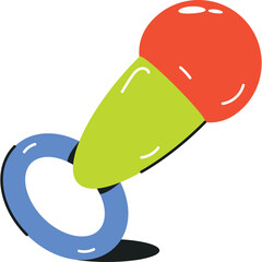 Abstract Red Green And Blue Ring Shape With Shadow On White Background