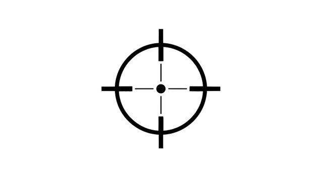 Vector illustration of crosshair target icon, representing focus and precision, isolated on transparent background  - Powered by Adobe