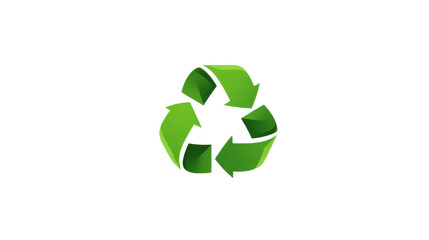 universal recycle symbol on white background 