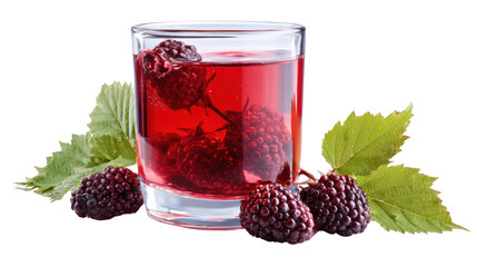 raspberry lemonade on white background 