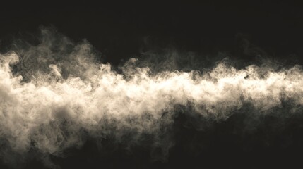
Horizontal cream smoke pattern exhaled, magical fog background.
