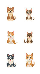 Cute Cartoon Dogs Collection.