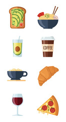 Delicious Food and Drink Assortment for Culinary Delights.