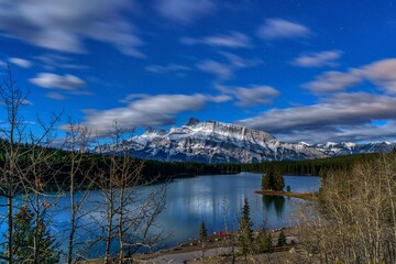 lake and mountains
