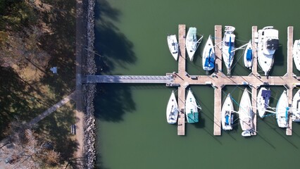 Boats docked at Marina, Joe Wheeler State Park © Max