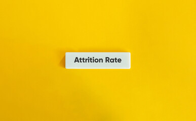 Attrition Rate Banner on Yellow Background