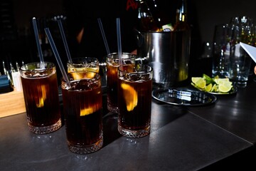 Cold Soft Drinks with Ice	