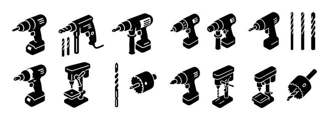 Isometric Power Tool Icons