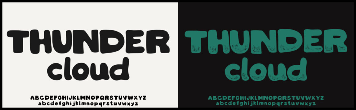 Hand drawn vector font. Regular and textured style font. Rough and grunge typography. Alphabet with uppercase and lowercase.