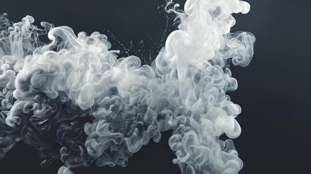 Abstract Smoke Background - Fluid Gray Texture with Mystical Motion and Ethereal Design