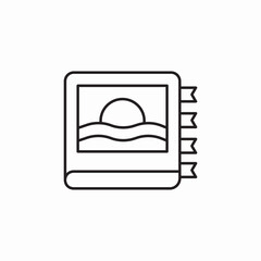 holdiay photo album icon sign vector