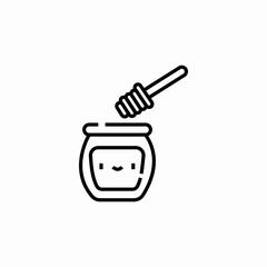 honey dipper icon sign vector