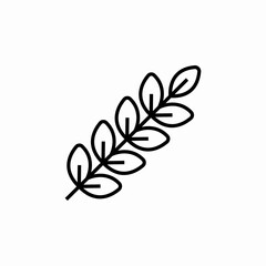 leaf branch icon sign vector