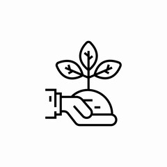 soil plant care icon sign vector
