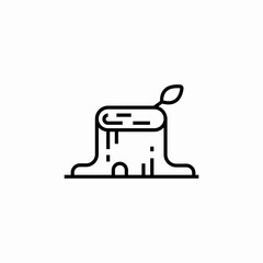 tree stump icon sign vector