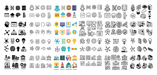Obraz premium Technology and science icon collection