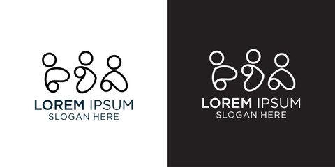 Team logo concept showcasing community and collaboration, perfect for startups, nonprofits, or social enterprises seeking a clean, minimalist brand identity