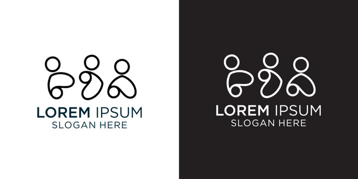 Team logo concept showcasing community and collaboration, perfect for startups, nonprofits, or social enterprises seeking a clean, minimalist brand identity