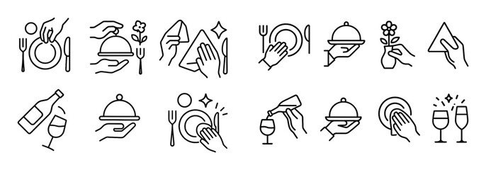 Minimalist Table Setting Icons