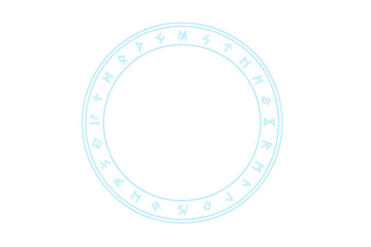 Magic circle drawing with mystical runes for fantasy storytelling, gaming, and occult concepts, having a transparent background