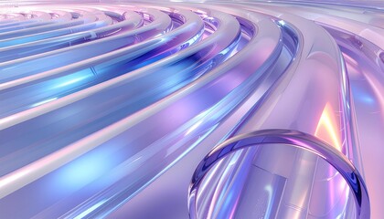 Pusta, przezroczysta rurka ułożona spiralnie w kółku