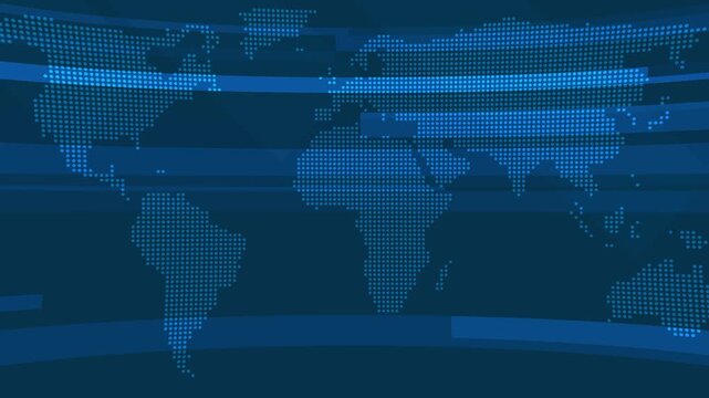 3d virtual news studio green screen background. Breaking News Template intro for TV broadcast news show program. 4k