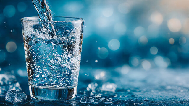 Eau vers&eacute;e dans un verre