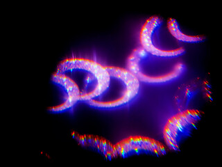 Fototapeta premium Abstract light leak effect on dark background for design and special effect.