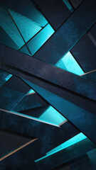 Futuristic Blue Light Geometric Abstract Background