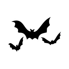 Black vector silhouettes of flying birds including a dove, illustrating nature and wildlife
